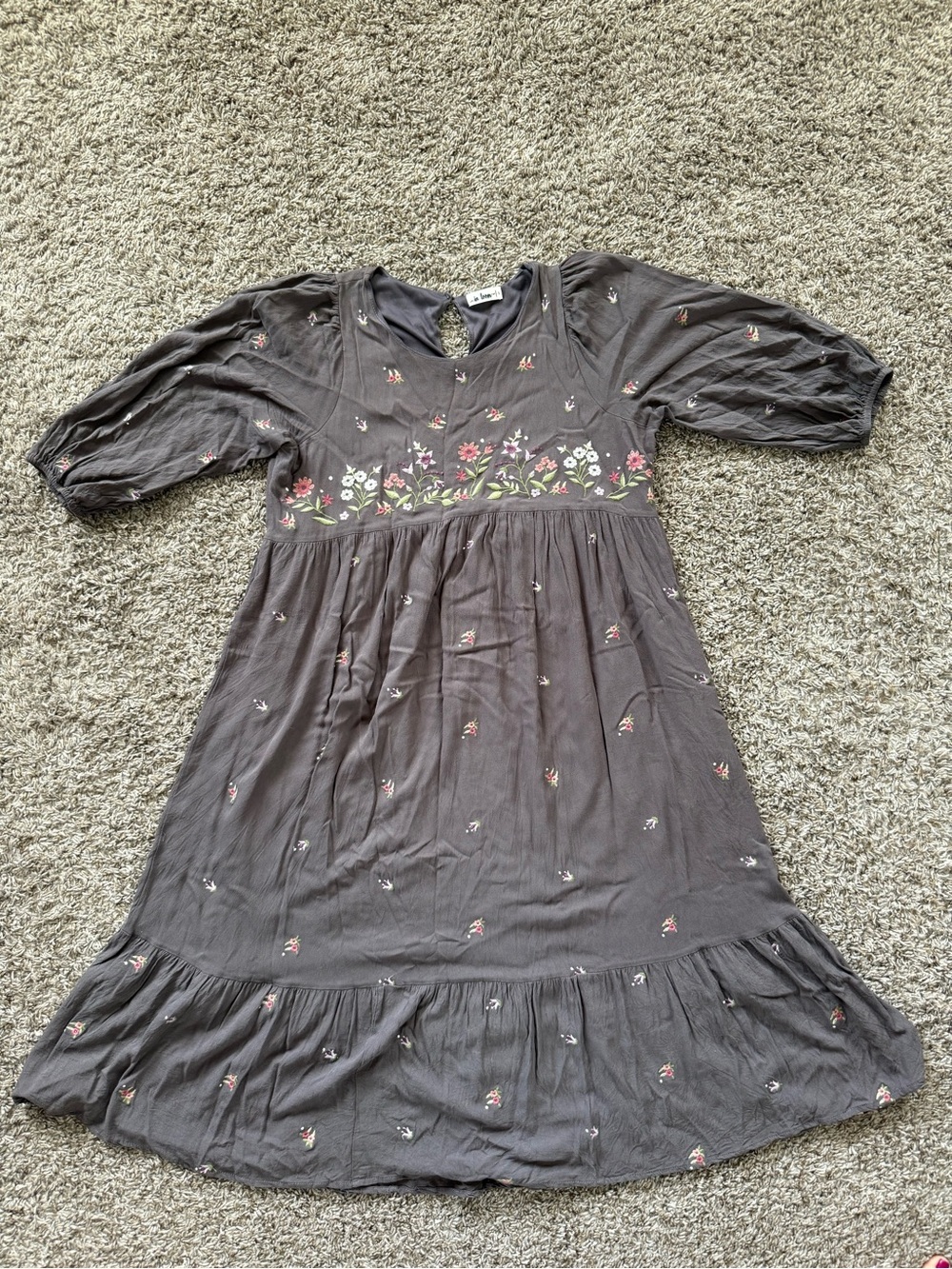 Embroidered Floral Maxi Dress